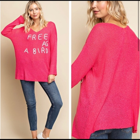 LAST- Free as a Bird Knit Oversized Tunic sweater - Picture 5 of 5